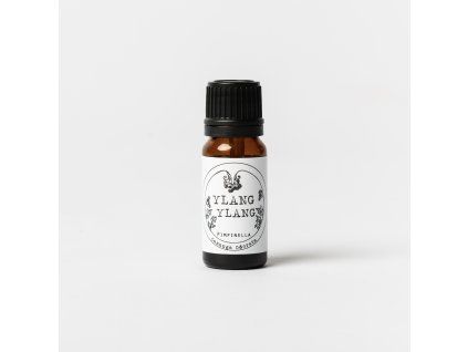100% čistý přírodní destilovaný éterický olej kanangy vonné Ylang-Ylang (cananga odorata), skleněná lékovka.